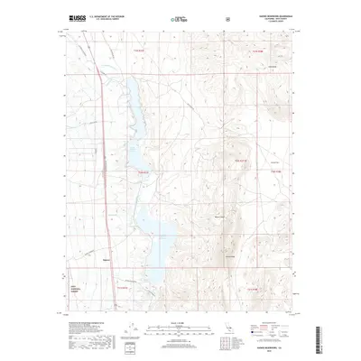 2018 Map of Haiwee Reservoirs, 2018 Print