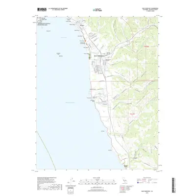 2018 Map of Half Moon Bay, 2018 Print