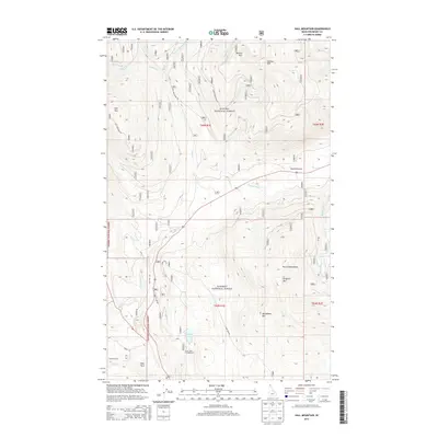 2013 Map of Hall Mountain, 2013 Print
