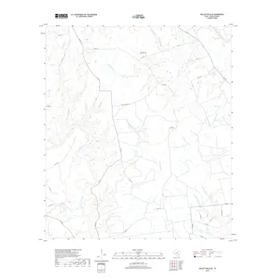 2019 Map of Hallettsville SE, 2019 Print