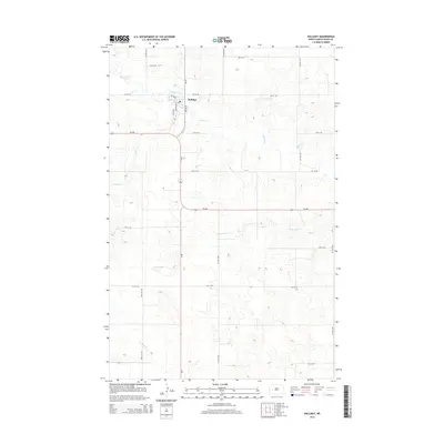 2014 Map of Halliday, 2014 Print