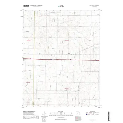 2017 Map of Halltown NE, 2017 Print