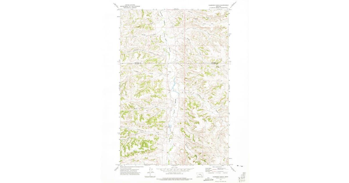 Hammond Ranch 1972 Map of Hammond Ranch, Big Horn County, MT — High-Res | Pastmaps