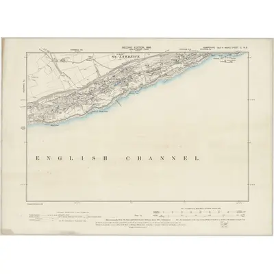 1896 Map of Hampshire & Isle of Wight C.NE, 1898 Print