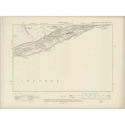 1907 Map of Hampshire & Isle of Wight C.NE, 1909 Print
