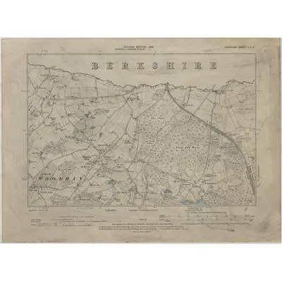 1894 Map of Hampshire & Isle of Wight II.SE, 1896 Print