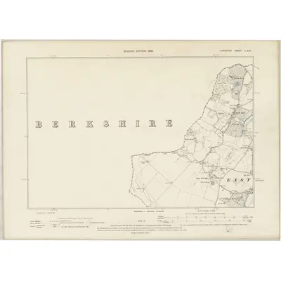 1894 Map of Hampshire & Isle of Wight II.SW, 1896 Print