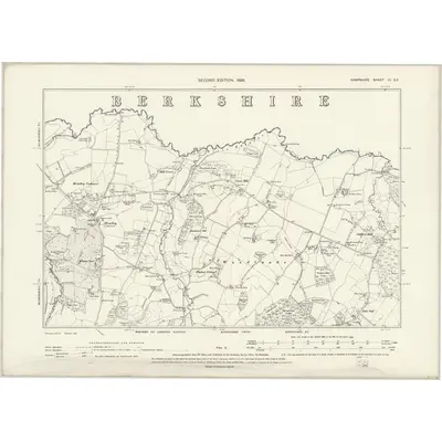 1894 Map of Hampshire & Isle of Wight III.SE, 1896 Print