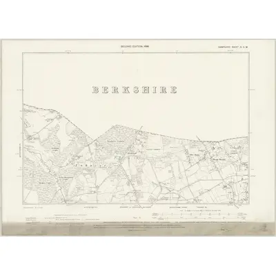 1894 Map of Hampshire & Isle of Wight IV.SW, 1898 Print