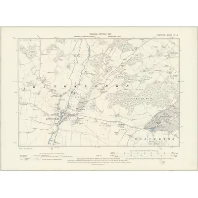 1894 Map of Hampshire & Isle of Wight IX.NE, 1897 Print