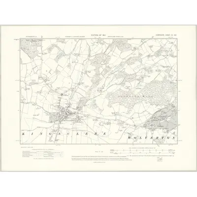 1909 Map of Hampshire & Isle of Wight IX.NE, 1912 Print