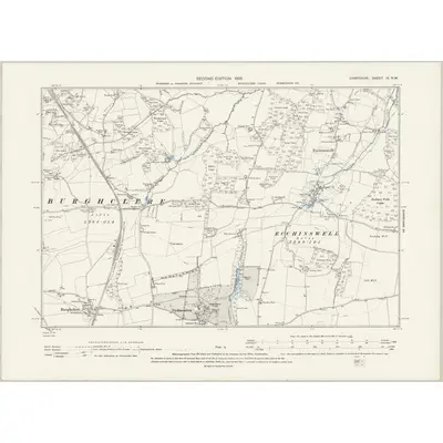1894 Map of Hampshire & Isle of Wight IX.NW, 1896 Print