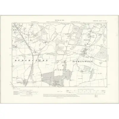 1909 Map of Hampshire & Isle of Wight IX.NW, 1912 Print