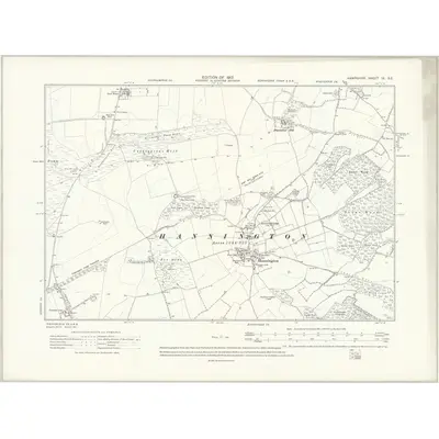 1909 Map of Hampshire & Isle of Wight IX.SE, 1912 Print