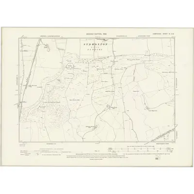 1894 Map of Hampshire & Isle of Wight IX.SW, 1896 Print