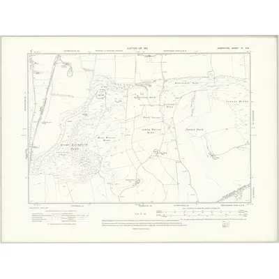 1909 Map of Hampshire & Isle of Wight IX.SW, 1912 Print