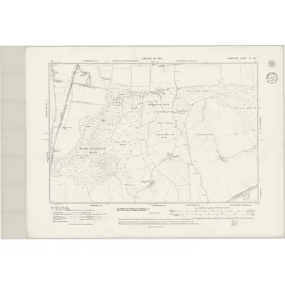 1909 Map of Hampshire & Isle of Wight IX.SW, 1944 Print