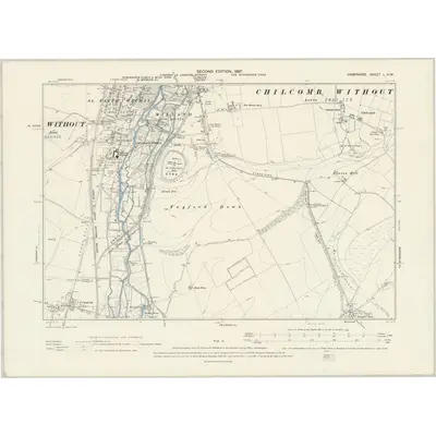 1895 Map of Hampshire & Isle of Wight L.NW, 1897 Print