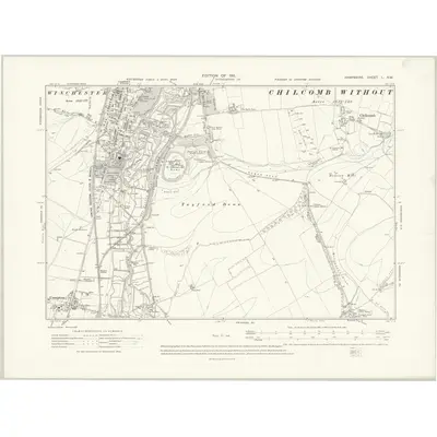 1908 Map of Hampshire & Isle of Wight L.NW, 1911 Print