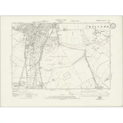 1930 Map of Hampshire & Isle of Wight L.NW, 1933 Print