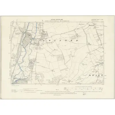 1895 Map of Hampshire & Isle of Wight L.SW, 1898 Print