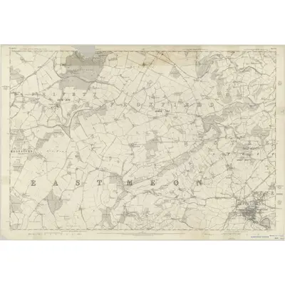 1869 Map of Hampshire & Isle of Wight LII, 1871 Print