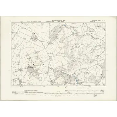 1895 Map of Hampshire & Isle of Wight LII.NE, 1898 Print