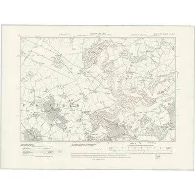 1908 Map of Hampshire & Isle of Wight LII.NE, 1931 Print