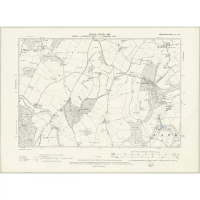 1895 Map of Hampshire & Isle of Wight LII.SW, 1897 Print