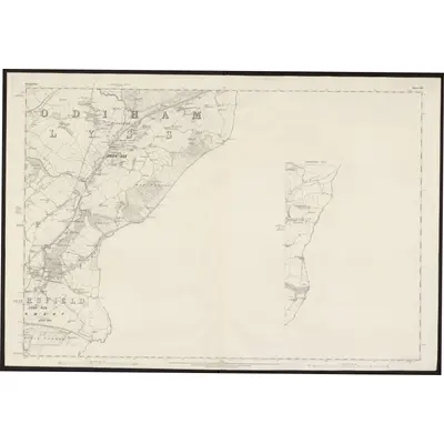 1869 Map of Hampshire & Isle of Wight LIII, 1870 Print