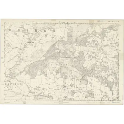 1869 Map of Hampshire & Isle of Wight LIII, 1870 Print