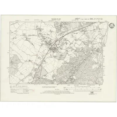 1930 Map of Hampshire & Isle of Wight LIII.NW & NE, 1933 Print