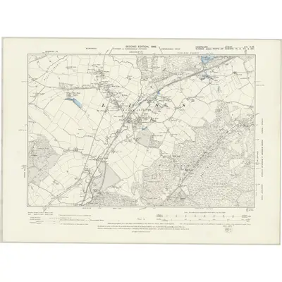 1895 Map of Hampshire & Isle of Wight LIII.NW, 1898 Print