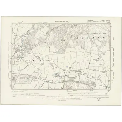 1895 Map of Hampshire & Isle of Wight LIII.SW, 1899 Print
