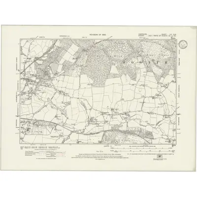 1930 Map of Hampshire & Isle of Wight LIII.SW, 1933 Print
