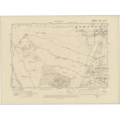 1908 Map of Hampshire & Isle of Wight LIV.NE, 1911 Print