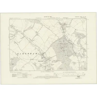 1924 Map of Hampshire & Isle of Wight LIV.SW, 1926 Print