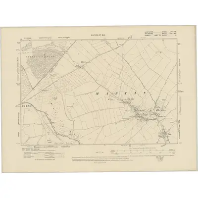 1908 Map of Hampshire & Isle of Wight LIVA.NE, 1910 Print