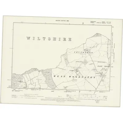 1895 Map of Hampshire & Isle of Wight LIVA.NW, 1899 Print