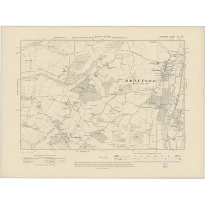 1908 Map of Hampshire & Isle of Wight LIX.SW, 1911 Print