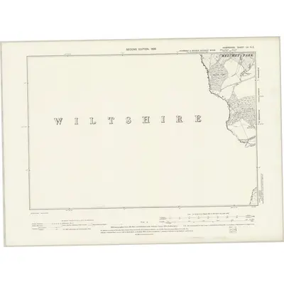 1895 Map of Hampshire & Isle of Wight LV.NE, 1898 Print