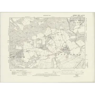 1924 Map of Hampshire & Isle of Wight LV.NE, 1927 Print