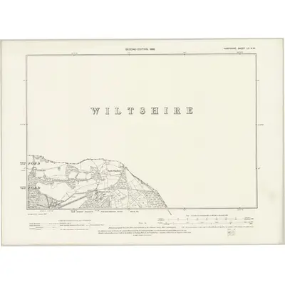 1895 Map of Hampshire & Isle of Wight LV.NW, 1898 Print
