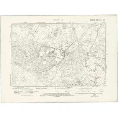 1924 Map of Hampshire & Isle of Wight LV.SE, 1926 Print