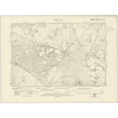 1924 Map of Hampshire & Isle of Wight LV.SE, 1937 Print