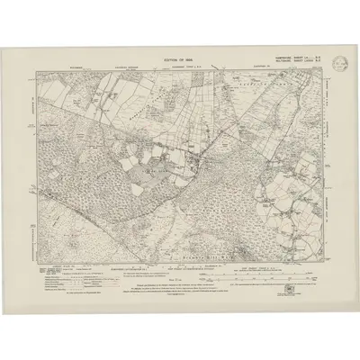 1924 Map of Hampshire & Isle of Wight LV.SE, 1947 Print