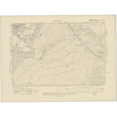 1908 Map of Hampshire & Isle of Wight LV.SW, 1911 Print