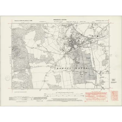 1938 Map of Hampshire & Isle of Wight LVI.NE, 1947 Print