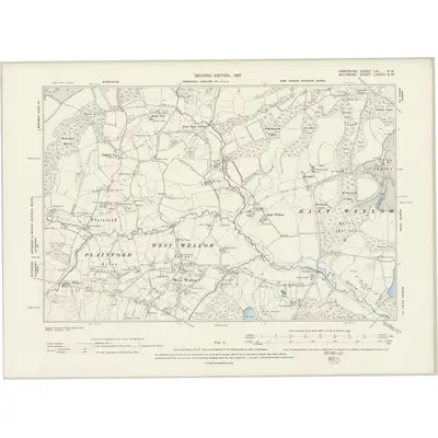 1895 Map of Hampshire & Isle of Wight LVI.NW, 1897 Print