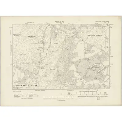 1908 Map of Hampshire & Isle of Wight LVI.SW, 1910 Print